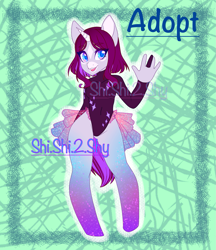 Size: 2125x2460 | Tagged: safe, artist:shishi, imported from derpibooru, oc, anthro, unguligrade anthro, unicorn, adoptable, adopts, anthro oc, for sale, horn, unicorn oc