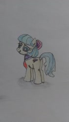 Size: 720x1280 | Tagged: safe, imported from derpibooru, coco pommel, earth pony, pony, female, photo, solo, traditional art