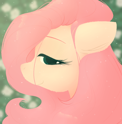 Size: 688x699 | Tagged: safe, artist:hyperfixatins, artist:pillsburries, imported from derpibooru, fluttershy, pegasus, pony, bust, cute, female, flower, shyabetes, solo