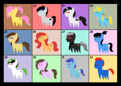 Size: 1794x1284 | Tagged: safe, artist:lukington17, derpibooru exclusive, imported from derpibooru, oc, oc only, oc:andridash, oc:angelofdeathpony, oc:dusk arcus, oc:ender pone, oc:foxidro, oc:pastry baker, oc:sierra nightingale, oc:soft melody, oc:sunshine denom, oc:tero, pegasus, pony, unicorn, clothes, ear piercing, earring, jewelry, necklace, piercing, pointy ponies, scarf