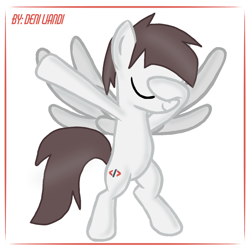 Size: 1024x1024 | Tagged: safe, artist:deni-liandi, imported from derpibooru, oc, oc:jacktor stan, pegasus, pony, base used, dab, pegasus oc