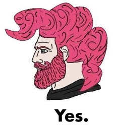 Size: 308x337 | Tagged: safe, imported from derpibooru, pinkie pie, human, beard, bubble berry, facial hair, humanized, nordic gamer, rule 63, solo, yes