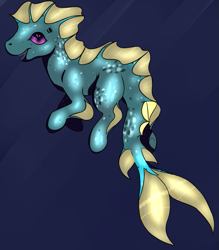 Size: 869x991 | Tagged: safe, artist:dizasterbi, imported from derpibooru, oc, oc only, pony, seahorse, artwork, digital, digital art, fanart, medibang paint, solo, underwater, underwater pony