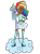 Size: 2000x2667 | Tagged: safe, artist:onlymeequestrian, imported from derpibooru, rainbow dash, human, equestria girls, dark skin, electric dash, female, humanized, simple background, solo, transparent background