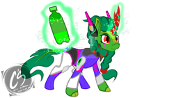 Size: 1024x576 | Tagged: safe, artist:johnathon-matthews, imported from derpibooru, oc, oc:mountain dew, kirin, pony, deviantart watermark, dva(overwatch), obtrusive watermark, overwatch, simple background, transparent background, watermark