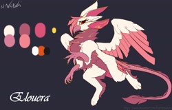 Size: 4096x2622 | Tagged: safe, artist:avery-valentine, imported from derpibooru, oc, oc only, griffon, color palette, griffon oc, simple background, solo