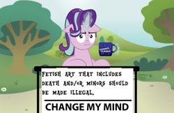 Size: 1024x662 | Tagged: safe, deleted from derpibooru, imported from derpibooru, starlight glimmer, adventure in the comments, change my mind, controversy, don't bother changing my mind, meme, op is a duck, op is trying to start shit, op is trying to start shit so badly that it's kinda funny, solo