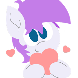 Size: 1200x1200 | Tagged: safe, artist:thebadbadger, imported from derpibooru, oc, oc only, oc:lilac, pony, heart, simple background, solo, transparent background