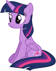 Size: 5412x6936 | Tagged: safe, artist:andoanimalia, imported from derpibooru, twilight sparkle, alicorn, pony, absurd resolution, cute, cutie mark, female, folded wings, mare, simple background, sitting, smiling, solo, transparent background, twiabetes, twilight sparkle (alicorn), vector, wings