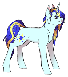 Size: 1081x1225 | Tagged: safe, artist:dolliewings, imported from derpibooru, oc, oc only, oc:moonlight, pony, unicorn, chest fluff, cutie mark, female, mare, simple background, smiling, solo, white background
