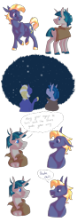 Size: 1800x5200 | Tagged: safe, artist:parrpitched, imported from derpibooru, star tracker, stygian, earth pony, pony, unicorn, comic, duo, male, night, simple background, transparent background