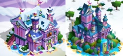 Size: 860x394 | Tagged: safe, imported from derpibooru, comparison, gameloft, school of friendship