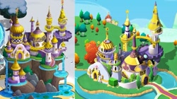 Size: 525x294 | Tagged: safe, imported from derpibooru, canterlot, canterlot castle, comparison, gameloft, new canterlot