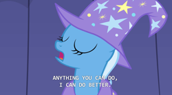 Size: 2048x1134 | Tagged: safe, edit, edited screencap, imported from derpibooru, screencap, trixie, boast busters, annie get your gun, anything you can do