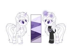 Size: 1280x915 | Tagged: safe, artist:irennecalder, imported from derpibooru, oc, oc only, oc:ali 0.5.8, cyborg, pony, unicorn, clothes, female, magic, mare, simple background, solo, sweater, transparent background