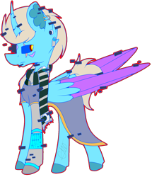 Size: 1385x1491 | Tagged: safe, artist:chazmazda, imported from derpibooru, oc, oc only, pony, commission, commissions open, digital art, error, glitch, shade, simple background, solo, transparent background