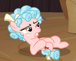 Size: 945x757 | Tagged: safe, imported from derpibooru, screencap, cozy glow, pony, the summer sun setback, cozy glow is not amused, cropped, female, foal, lying down, solo