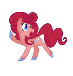 Size: 1140x1187 | Tagged: safe, artist:andromedasparkz, imported from derpibooru, pinkie pie, earth pony, pony, leak, spoiler:g5, female, g5, g5 concept leak style, g5 concept leaks, hooves, mare, pinkie pie (g5 concept leak), pinkie pie (g5), redesign, simple background, solo, transparent background