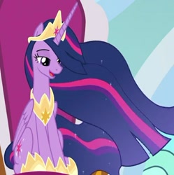 Size: 777x779 | Tagged: safe, imported from derpibooru, screencap, twilight sparkle, alicorn, pony, the last problem, cropped, female, lidded eyes, princess twilight 2.0, sitting, solo, twilight sparkle (alicorn)