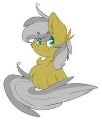 Size: 787x945 | Tagged: safe, artist:ezzerie, imported from derpibooru, oc, oc:quick silver, earth pony, bust, digital, holiday, present, solo, valentine, valentine's day