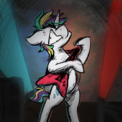 Size: 2500x2500 | Tagged: safe, artist:antimationyt, imported from derpibooru, rarity, pony, unicorn, alternate hairstyle, female, guitar, music, musical instrument, punk, punk rock, raripunk, solo