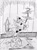 Size: 2885x3860 | Tagged: safe, artist:debmervin, imported from derpibooru, apple bloom, earth pony, pony, balancing, banana peel, clown, female, loop-de-hoop, monochrome, plate spinning, ponies balancing stuff on their nose, solo, traditional art