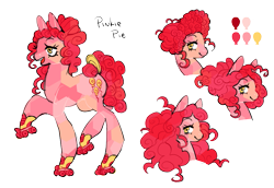 Size: 953x655 | Tagged: safe, artist:p23chy, imported from derpibooru, pinkie pie, earth pony, pony, leak, spoiler:g5, female, g5, g5 concept leak style, g5 concept leaks, mare, pinkie pie (g5 concept leak), pinkie pie (g5), redesign, roller skates, simple background, solo, transparent background