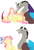 Size: 3000x4400 | Tagged: safe, artist:arexstar, imported from derpibooru, discord, fluttershy, rarity, pony, colored wings, discoshy, female, high res, male, multicolored wings, older, shipping, simple background, story included, straight, white background, wings