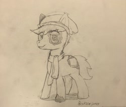 Size: 2048x1746 | Tagged: safe, artist:bockscarponer, imported from derpibooru, oc, oc:bockscar, earth pony, pencil drawing, sketch, traditional art