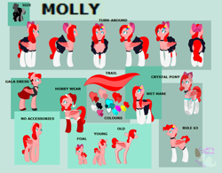 Size: 4512x3512 | Tagged: safe, artist:subtlebrush, derpibooru exclusive, imported from derpibooru, oc, oc only, oc:molly d, bat pony, crystal pony, bow, christmas, clothes, cute, dress, foal, gala dress, hat, holiday, ocbetes, race swap, reference sheet, rule 63, santa hat, skirt, socks, wet mane