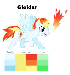 Size: 1256x1348 | Tagged: safe, artist:soarindash10, imported from derpibooru, oc, oc only, pony, color palette, cutie mark, next generation, offspring, parent:rainbow dash, parent:soarin', parents:soarindash, pegasus oc, simple background, solo