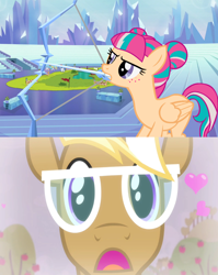 Size: 1020x1284 | Tagged: safe, artist:berrypunchrules, edit, edited screencap, imported from derpibooru, screencap, sour sweet, trenderhoof, pony, equestria games (episode), games ponies play, simple ways, equestria girls ponified, female, male, ponified, shipping, shipping domino, sourhoof, straight