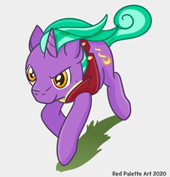 Size: 1200x1248 | Tagged: safe, artist:redpalette, imported from derpibooru, firelight, pony, unicorn, clothes, cute, male, purple, running, stallion