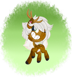 Size: 1280x1360 | Tagged: safe, artist:missbramblemele, artist:missmele-madness, imported from derpibooru, oc, oc only, deer, deer pony, original species, my little pony: pony life, deviantart watermark, g4.5, obtrusive watermark, solo, watermark