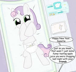 Size: 1533x1461 | Tagged: safe, artist:millifoal, derpibooru exclusive, imported from derpibooru, sweetie belle, pony, unicorn, changing table, cute, diaper, female, filly, foal, wipes