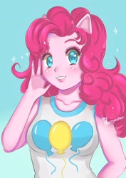 Size: 1527x2160 | Tagged: safe, artist:monyachan, imported from derpibooru, pinkie pie, equestria girls, cute, digital art, fanart, ponied up