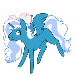 Size: 500x500 | Tagged: safe, artist:clorblinddraws, imported from derpibooru, oc, oc only, oc:fleurbelle, alicorn, pony, adorabelle, alicorn oc, bow, chibi, cute, female, hair bow, horn, mare, simple background, smol, solo, transparent background, yellow eyes