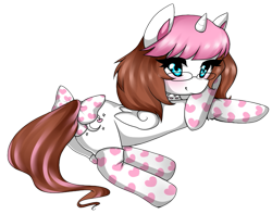 Size: 741x583 | Tagged: safe, artist:amulet-maru, imported from derpibooru, oc, oc only, oc:usagi, alicorn, pony, alicorn oc, black background, bow, clothes, female, glasses, heart, horn, mare, prone, simple background, socks, solo, tail bow, transparent background