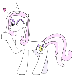 Size: 2054x2113 | Tagged: safe, artist:supahdonarudo, imported from derpibooru, fleur-de-lis, unicorn, series:fleurbuary, heart, kissy face, one eye closed, raised hoof, simple background, transparent background, wink