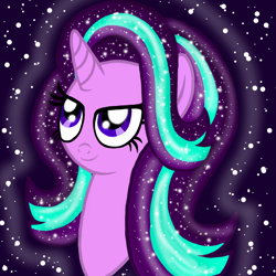 Size: 1000x1000 | Tagged: safe, artist:katya, imported from derpibooru, starlight glimmer, pony, unicorn, bust, female, portrait, solo