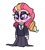 Size: 600x660 | Tagged: safe, artist:carouselunique, artist:honeycrisp-tales, imported from derpibooru, oc, oc only, oc:honeycrisp blossom, equestria girls, clothes, clothes swap, dress, eyeshadow, fluttergoth, freckles, goth, makeup, offspring, parent:big macintosh, parent:princess cadance, parents:cadmac, simple background, solo, transparent background