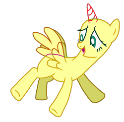 Size: 1187x1166 | Tagged: safe, anonymous artist, imported from derpibooru, fluttershy, alicorn, pony, base, eyelashes, female, flying, horn, mare, open mouth, simple background, solo, spread hooves, spread legs, spreading, transparent background, wings