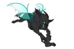 Size: 750x500 | Tagged: safe, artist:glamrockbonnie, imported from derpibooru, thorax, changeling, digital art, male, simple background, solo, transparent background, trotting