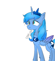 Size: 2627x2886 | Tagged: safe, artist:memengla, artist:star studded, imported from derpibooru, princess luna, alicorn, pony, female, mare, s1 luna, simple background, smiling, solo, white background