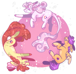 Size: 562x546 | Tagged: safe, artist:akiiichaos, imported from derpibooru, apple bloom, scootaloo, sweetie belle, earth pony, pegasus, pony, unicorn, bow, colored hooves, cutie mark crusaders, eyes closed, female, filly, grin, hair bow, leonine tail, simple background, smiling, transparent background, trio