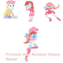 Size: 512x512 | Tagged: safe, artist:dashieyt, imported from derpibooru, oc, oc only, oc:princess galaxy rose, oc:princess star rainbow galaxy speed, oc:rainbow speed, oc:starjack, equestria girls, base used, fusion, simple background, white background