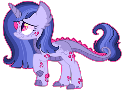 Size: 3000x2220 | Tagged: safe, artist:kurosawakuro, imported from derpibooru, oc, oc only, dracony, dragon, hybrid, pony, base used, female, high res, interspecies offspring, magical lesbian spawn, offspring, outline, parent:princess ember, parent:twilight sparkle, parents:emberlight, simple background, solo, transparent background