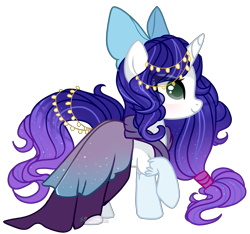 Size: 2633x2461 | Tagged: safe, artist:2pandita, imported from derpibooru, oc, oc only, pony, unicorn, bow, clothes, dress, female, hair bow, high res, jewelry, mare, simple background, solo, transparent background