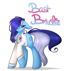 Size: 3029x3228 | Tagged: safe, artist:0darky0, imported from derpibooru, oc, oc only, oc:brushie brusha, earth pony, pony, clothes, cutie mark, ears, eye, eyes, headphones, shirt, signature, simple background, solo, transparent background