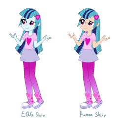 Size: 622x597 | Tagged: safe, artist:lumi-infinite64, artist:selenaede, imported from derpibooru, sonata dusk, human, equestria girls, alternate universe, base used, clothes, female, gradient clothes, new outfit, reformed, shoes, simple background, solo, transparent background